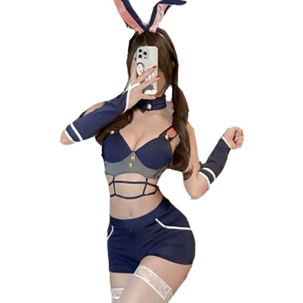 2509 Sexy Bunny Girl Outfit Naughty Roleplay Policewomen Costume Cosplay